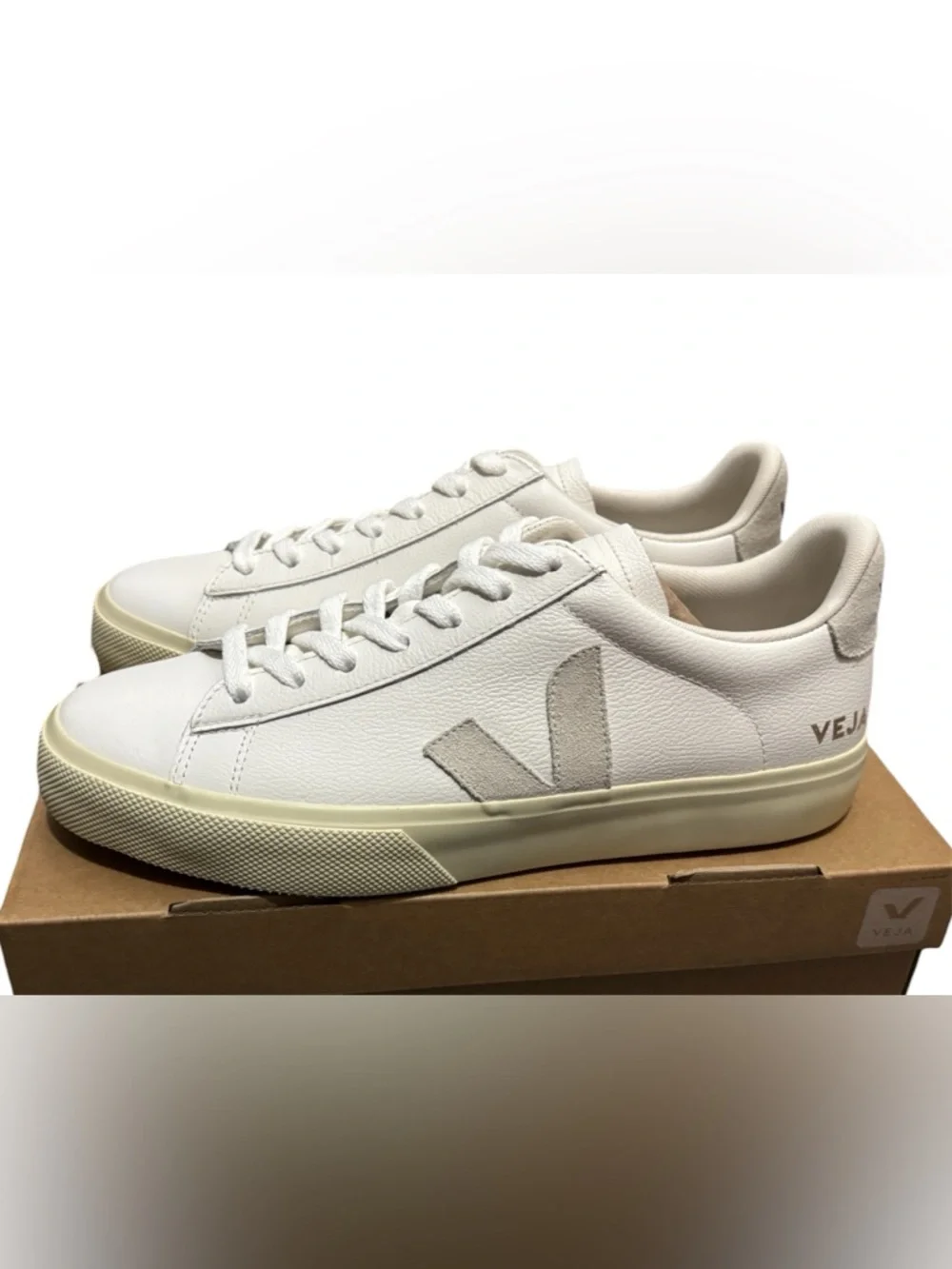 Veja Campo Leather Sneaker Extra White/Natural Suede EU 40/US 9 - Picture 5 of 8